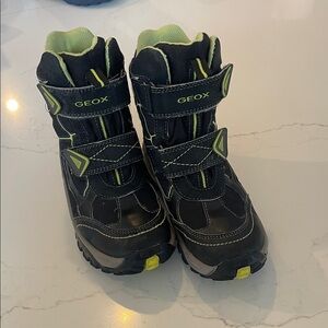 Geox Kids' Black and Green Boots